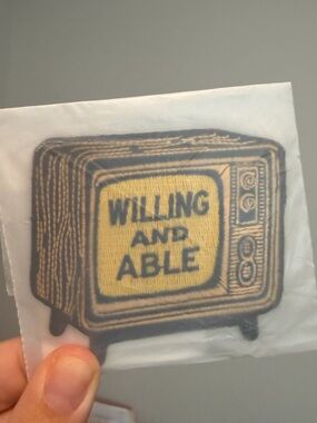 Noah Kahan - ‘Willing and Able' Embroidered Patch - Yellow & Black NWT